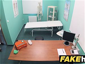 fake medical center puny blond Czech patient health test