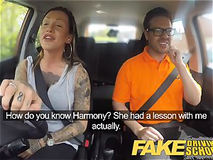 fake Driving college Advanced crazy lesson in creampie